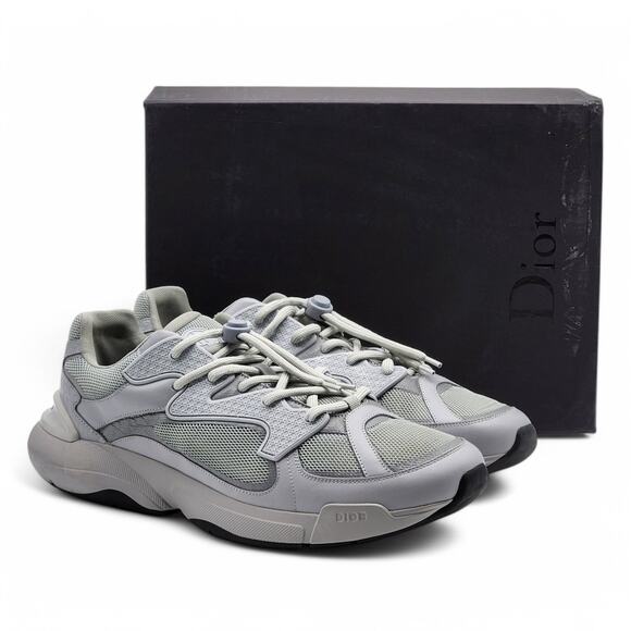 Dior B24 Sneakers - Mesh and Leather - Gray 47.5 14.5 $1250 - Picture 1 of 11